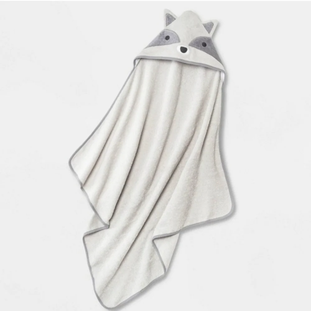 NWT Cloud Island Racoon Hooded Towel